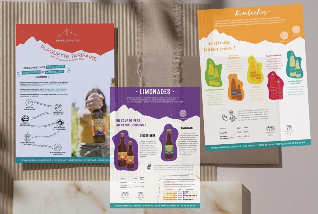 Design plaquette tarifaire graphisme