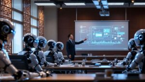 En Chine, des "écoles" pour robots se multiplient partout dans le pays pour former les machines et collecter des données, avec un objectif évident, renforcer la position chinoise face aux États-Unis
